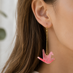 ORIGAMI DRAGON EARRINGS (PAIR)
