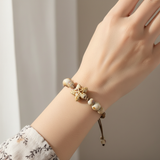 CERAMIC BEADED STAR BRACELET (ADJUSTABLE)