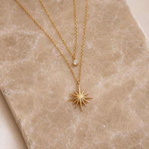 STARBURST LAYERED NECKLACE
