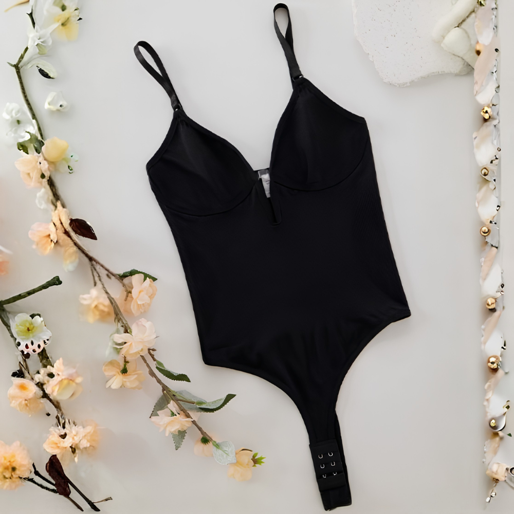 BetterMe™ | Deep V-Neck Shapewear Bodysuit