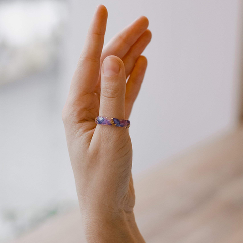 PURPLE PETALS RING