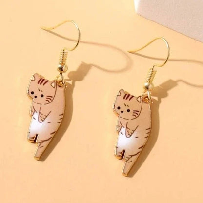 DANGLING CATS EARRINGS (PAIR)