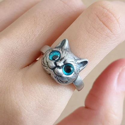 BLUE EYE CAT RING (ADJUSTABLE)