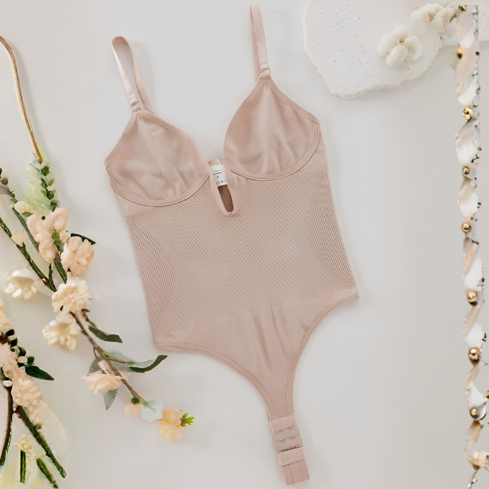 BetterMe™ | Deep V-Neck Shapewear Bodysuit