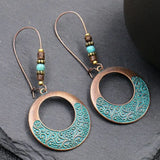 BOHO ROUND TURQUOISE EARRINGS