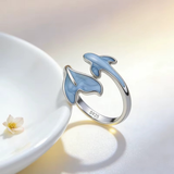 BLUE WHALE TAIL RING (ADJUSTABLE)
