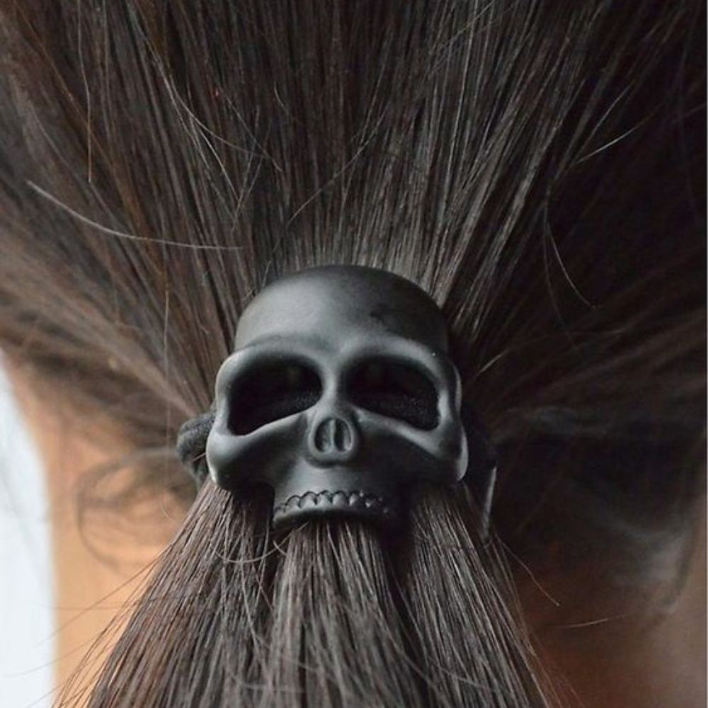 GLAM SKULL HAIR TIE