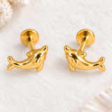 TINY DOLPHIN STUDS (PAIR)