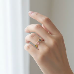 RAINBOW TOURMALINE RING (ADJUSTABLE)