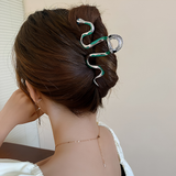 GREEN SNAKE CLAW CLIP