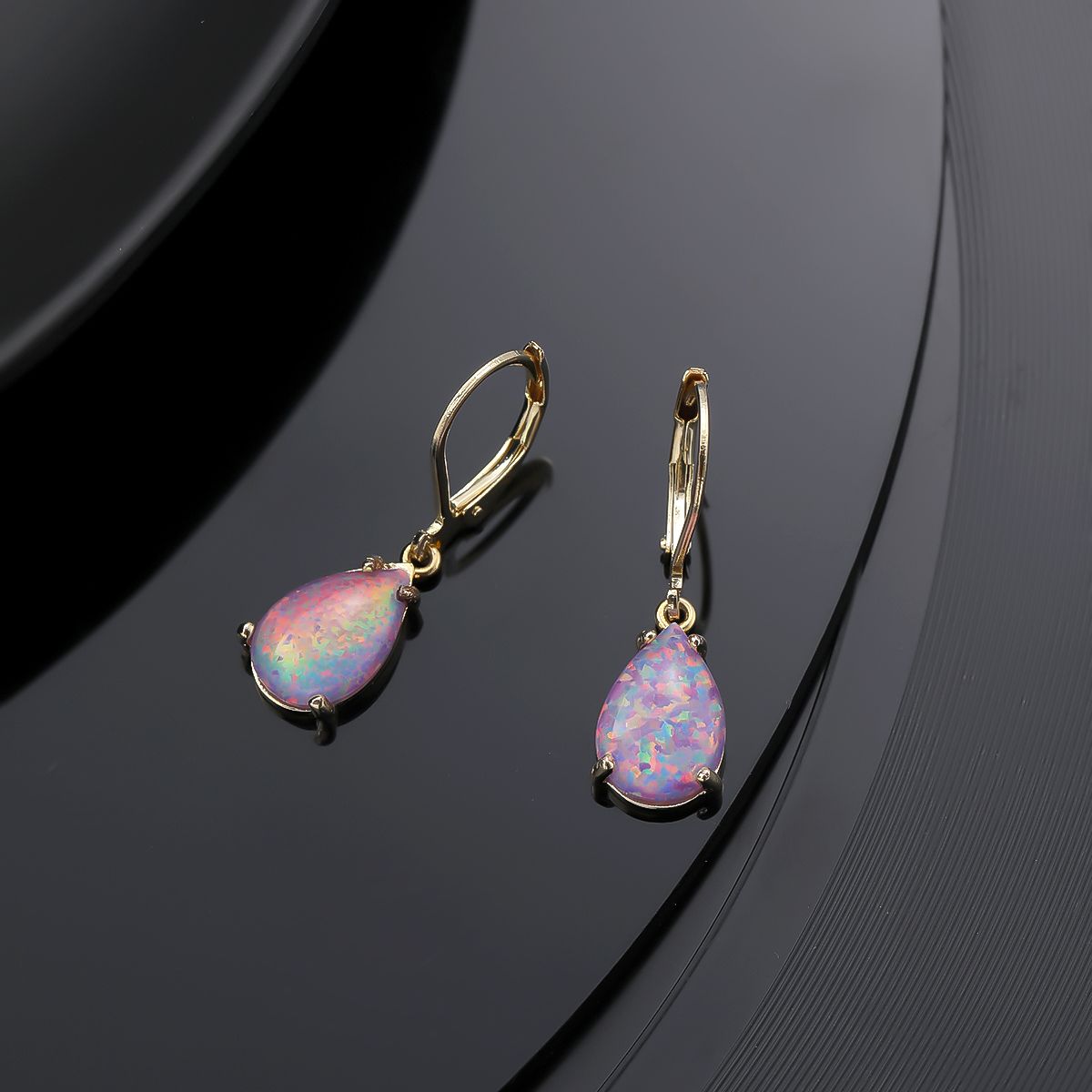 PINK OPAL EARRINGS (PAIR)