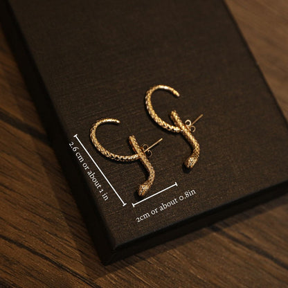 CRAWLING SNAKE EARRINGS (PAIR)