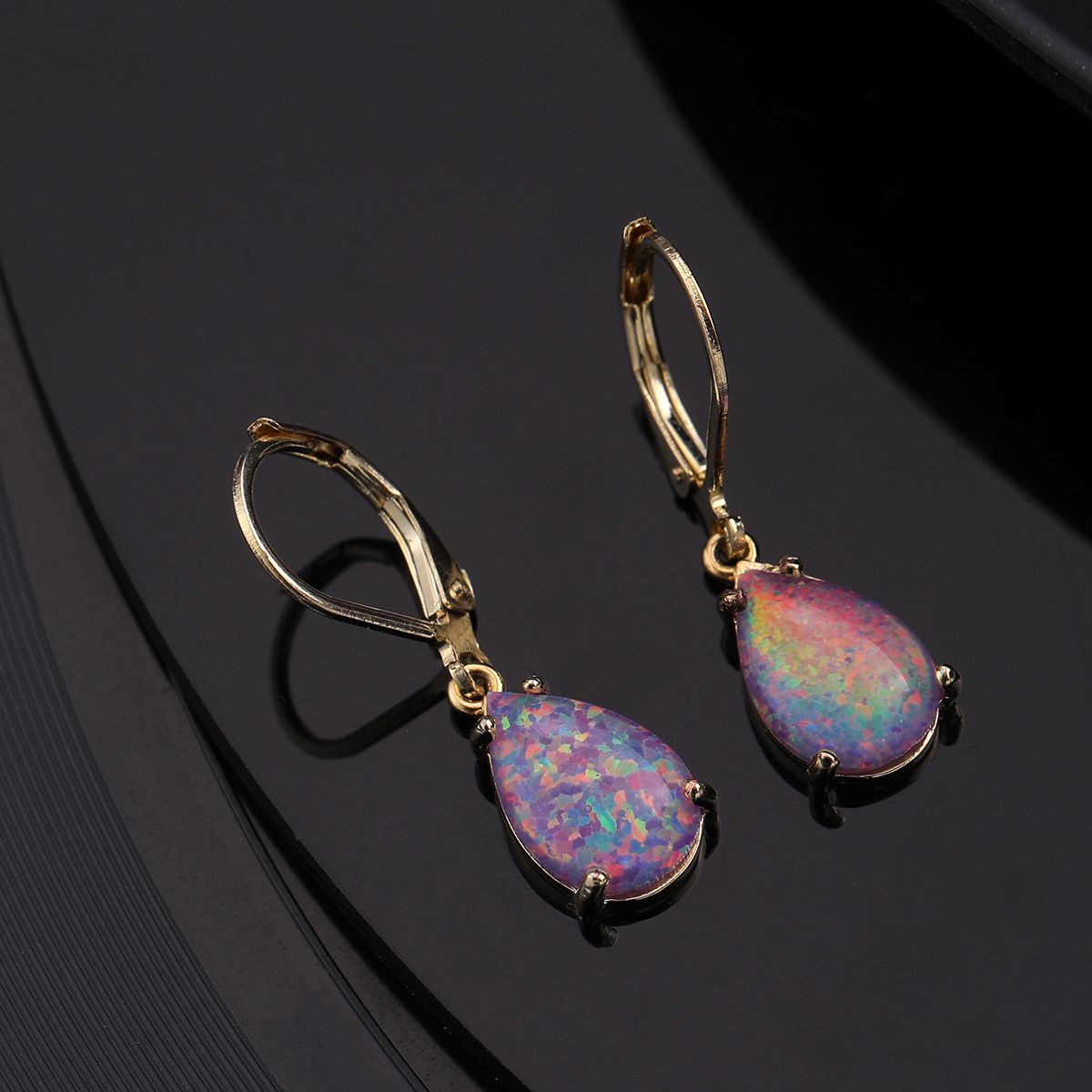 PINK OPAL EARRINGS (PAIR)