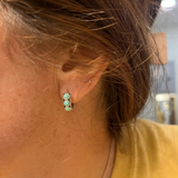 TURQUOISE HUGGIE HOOPS (PAIR)