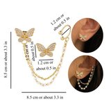 BUTTERFLY CHAIN EARRINGS (PAIR)