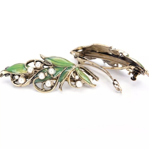 FRENCH LILY OF THE VALLEY HAIR CLIP