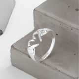 FINGER HEART RING (ADJUSTABLE)