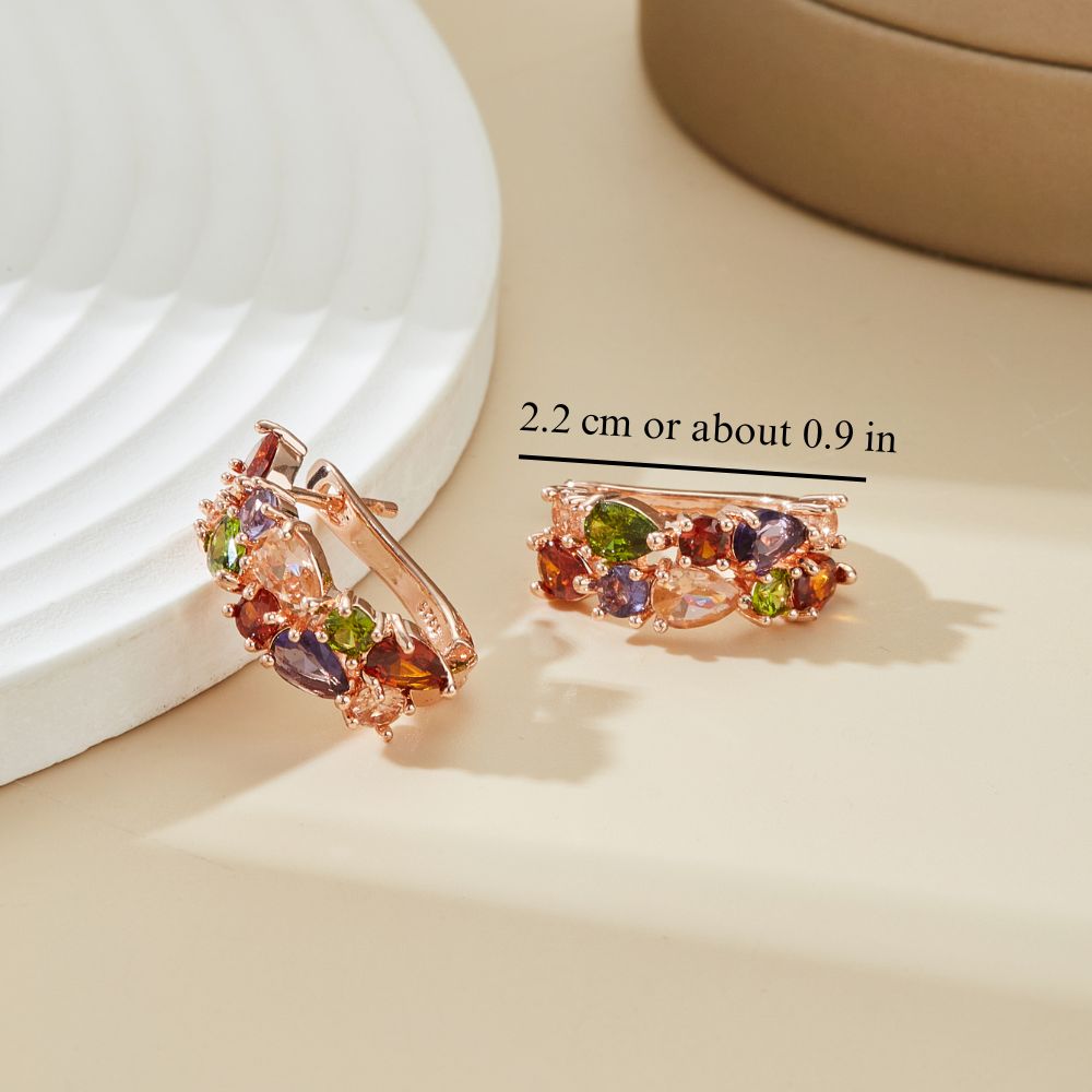 COLORFUL CRYSTAL EARRINGS (PAIR)