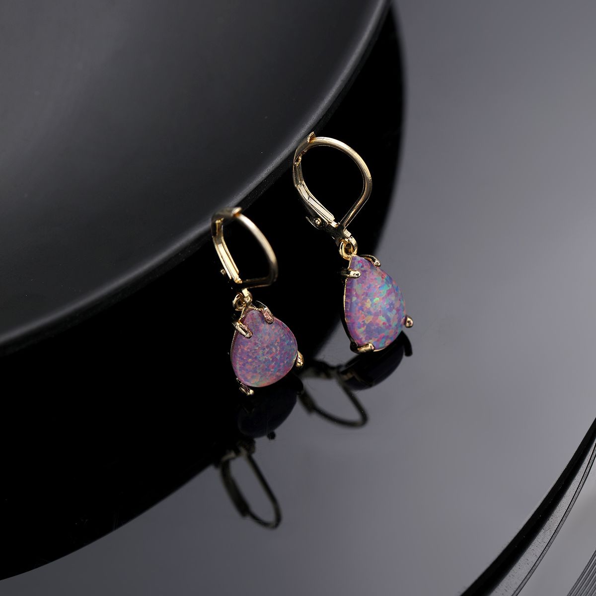 PINK OPAL EARRINGS (PAIR)