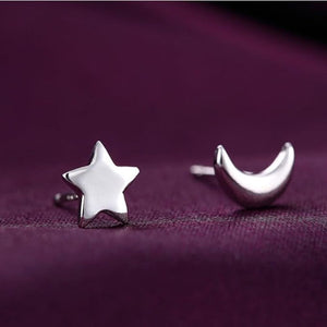 MISMATCHED MOON STAR EARRINGS (PAIR)