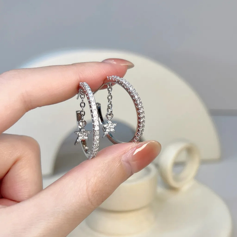 ELEGANT HOOP EARRINGS (PAIR)
