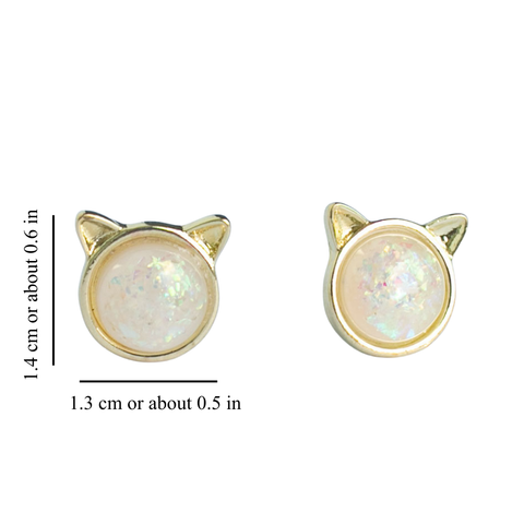 GOLD MINI CATS STUDS (PAIR)