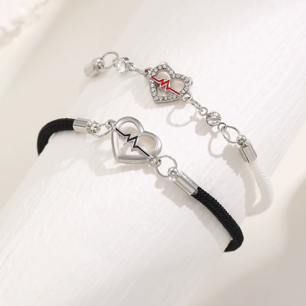 COUPLE HEART BRACELETS (ADJUSTABLE)
