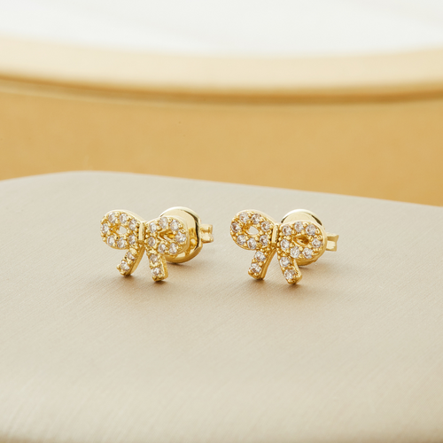 TWINKLE BOW STUDS (PAIR)