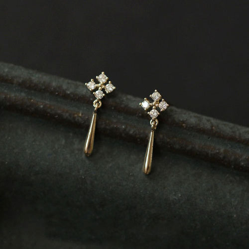 TINY CROSS STUD EARRINGS (PAIR)