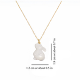 DAINTY BUNNY PEARL NECKLACE