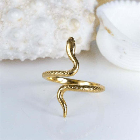 GOLD SNAKE RING (ADJUSTABLE)