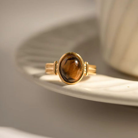 NATURAL STONE RING (ADJUSTABLE)