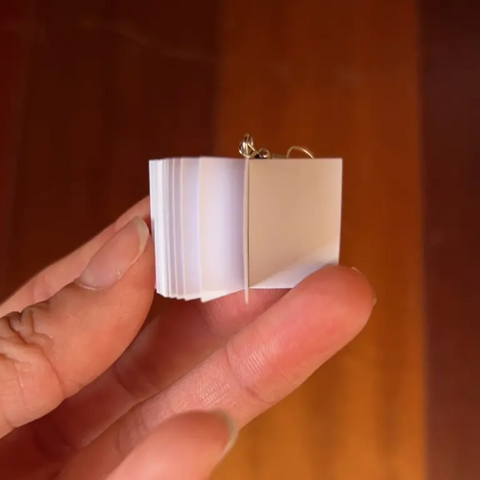 REALISTIC BOOK EARRINGS (PAIR)