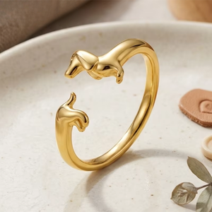 DAINTY DACHSHUND RING (ADJUSTABLE)