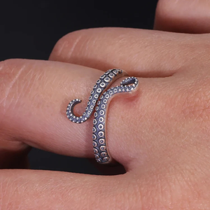 SILVER OCTOPUS RING (ADJUSTABLE)