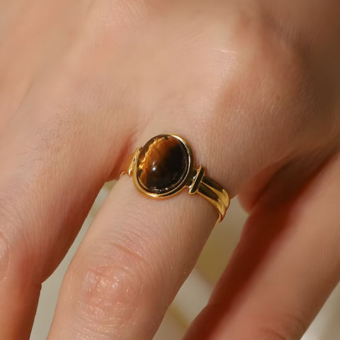 NATURAL STONE RING (ADJUSTABLE)