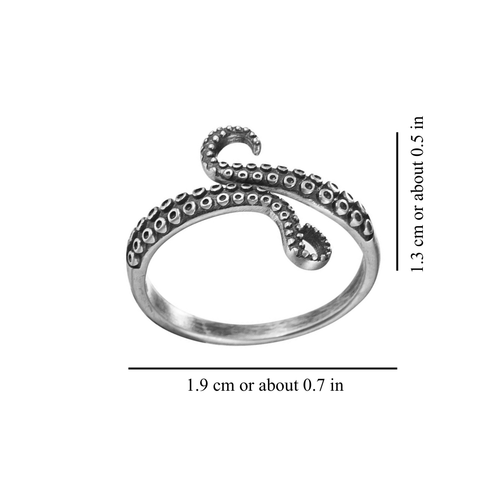 SILVER OCTOPUS RING (ADJUSTABLE)