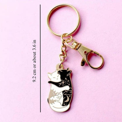 YINYANG CAT KEYCHAIN