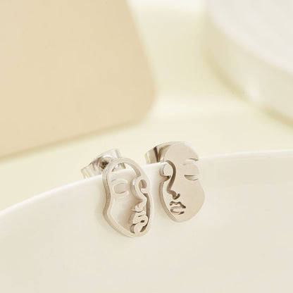 ABSTRACT FACE EARRINGS (PAIR)