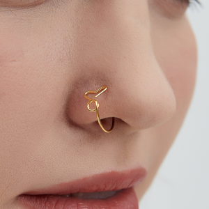 INFINITY HEART NOSE RING
