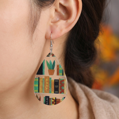 VINTAGE BOOKS EARRINGS (PAIR)