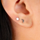 MISMATCHED MOON STAR EARRINGS (PAIR)