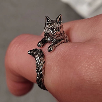 HUGGING FELINE RING (ADJUSTABLE)