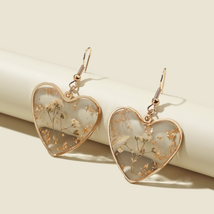 BLOSSOM HEART EARRINGS (PAIR)