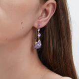 PURPLE BLOSSOM EARRINGS (PAIR)