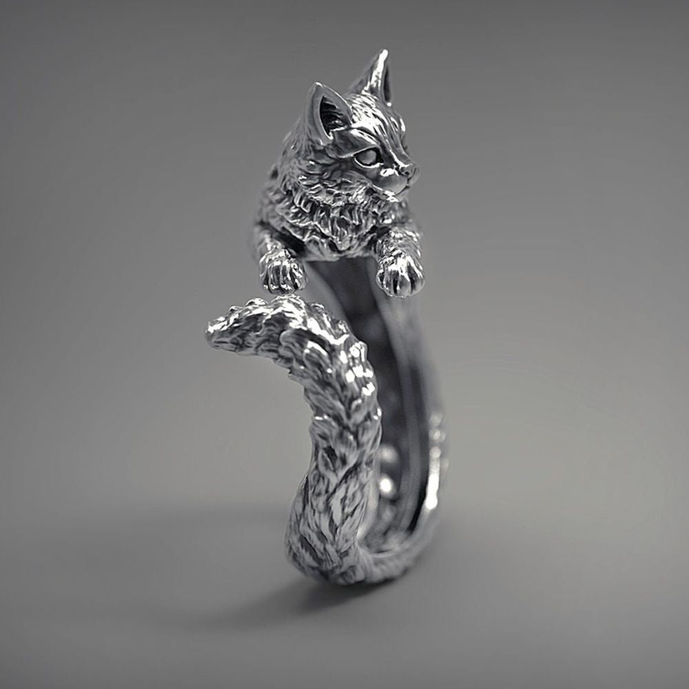 HUGGING FELINE RING (ADJUSTABLE)