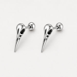 BIRD SKULL EARRINGS (PAIR)