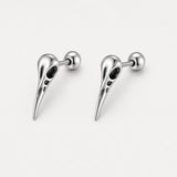 BIRD SKULL EARRINGS (PAIR)