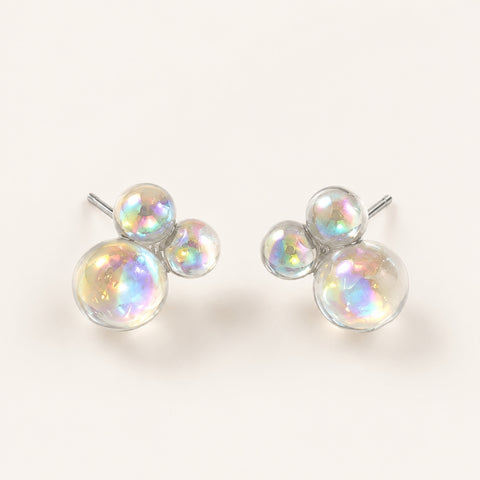 RAINBOW BUBBLE STUDS (PAIR)