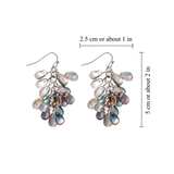 IRIDESCENT TEARDROPS DANGLES (PAIR)
